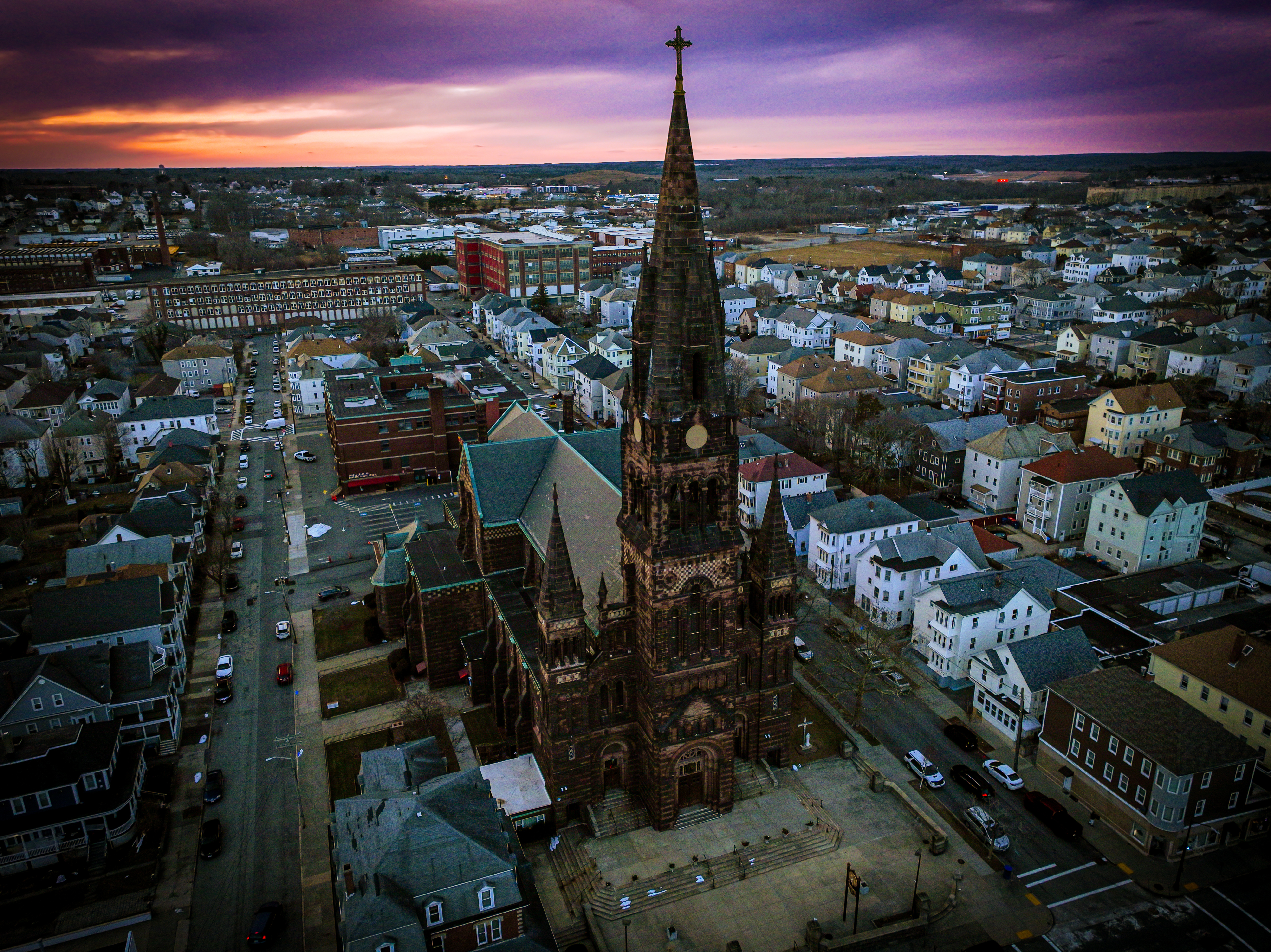Drone shot of St. Anthony of Padua Parish